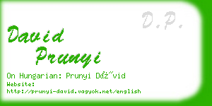 david prunyi business card